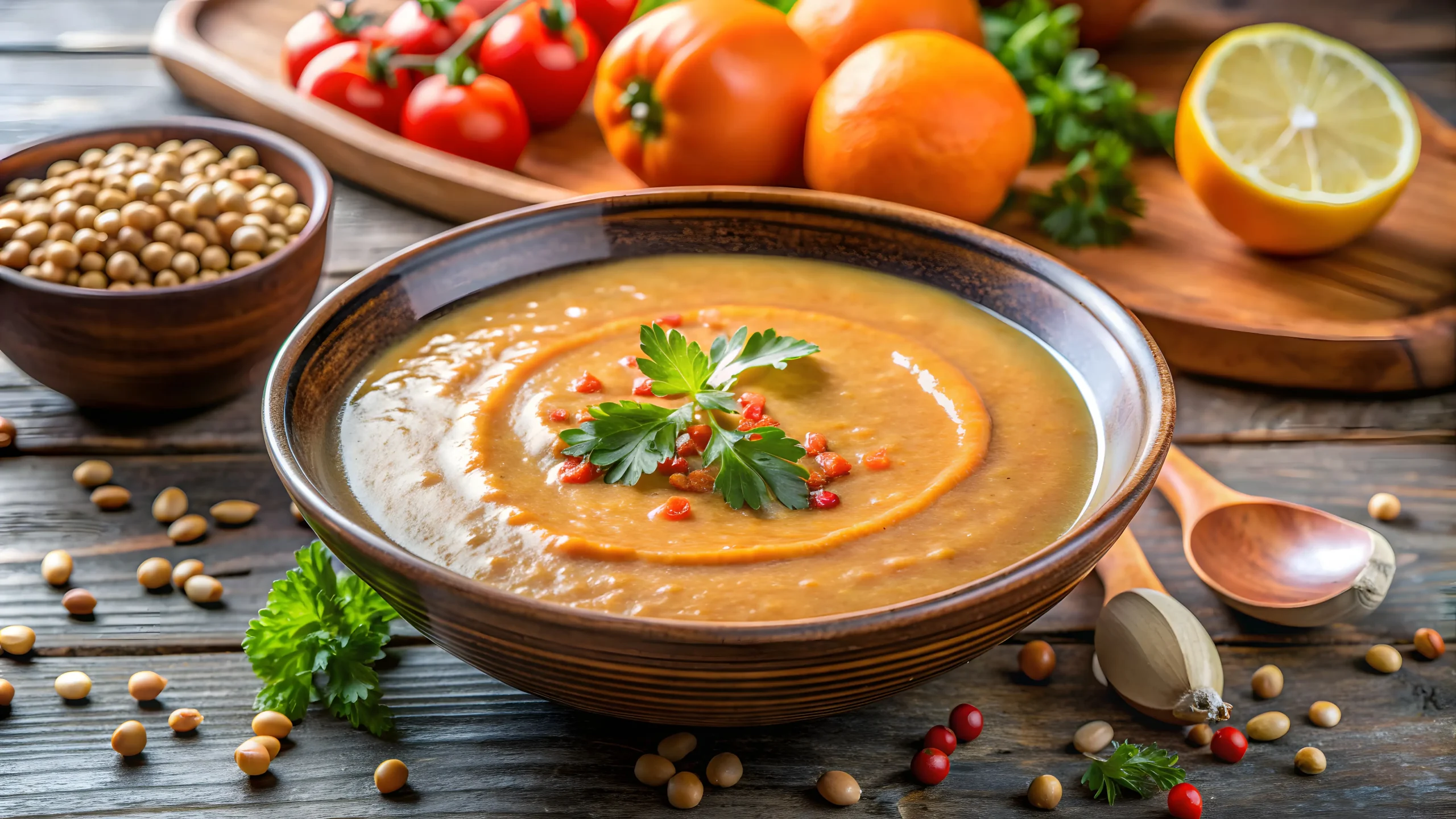 lentil soup recipe Linsensuppe شوربة العدس